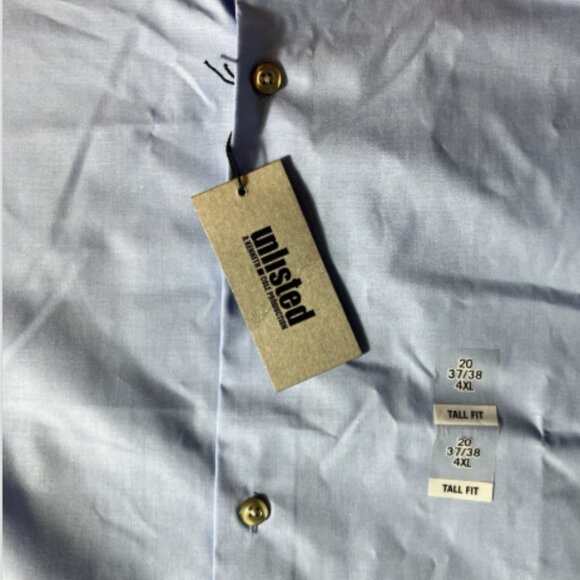 Unlisted by Kenneth Cole 20 37/38 Tall Fit Long Sleeve Button Down. NWT w/flaw - Picture 3 of 16